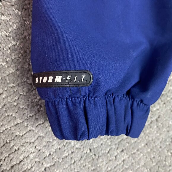 Vintage 90s Nike Storm Fit Running Jacket Mens Medium Weather Blue Orange Vented - Picture 3 of 15